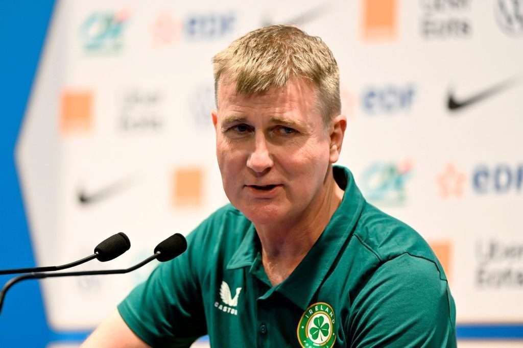 Manager Stephen Kenny during an Ireland press conference at Parc des Princes in Paris, France. Photo by Stephen McCarthy/Sportsfile